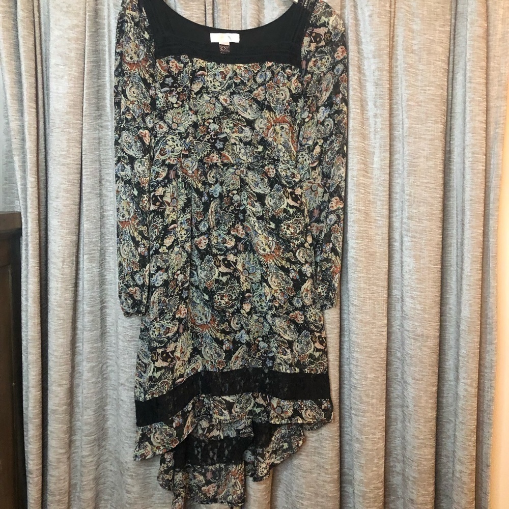 Band Of Gypsies Long Sleeve Floral Bohemian Dress